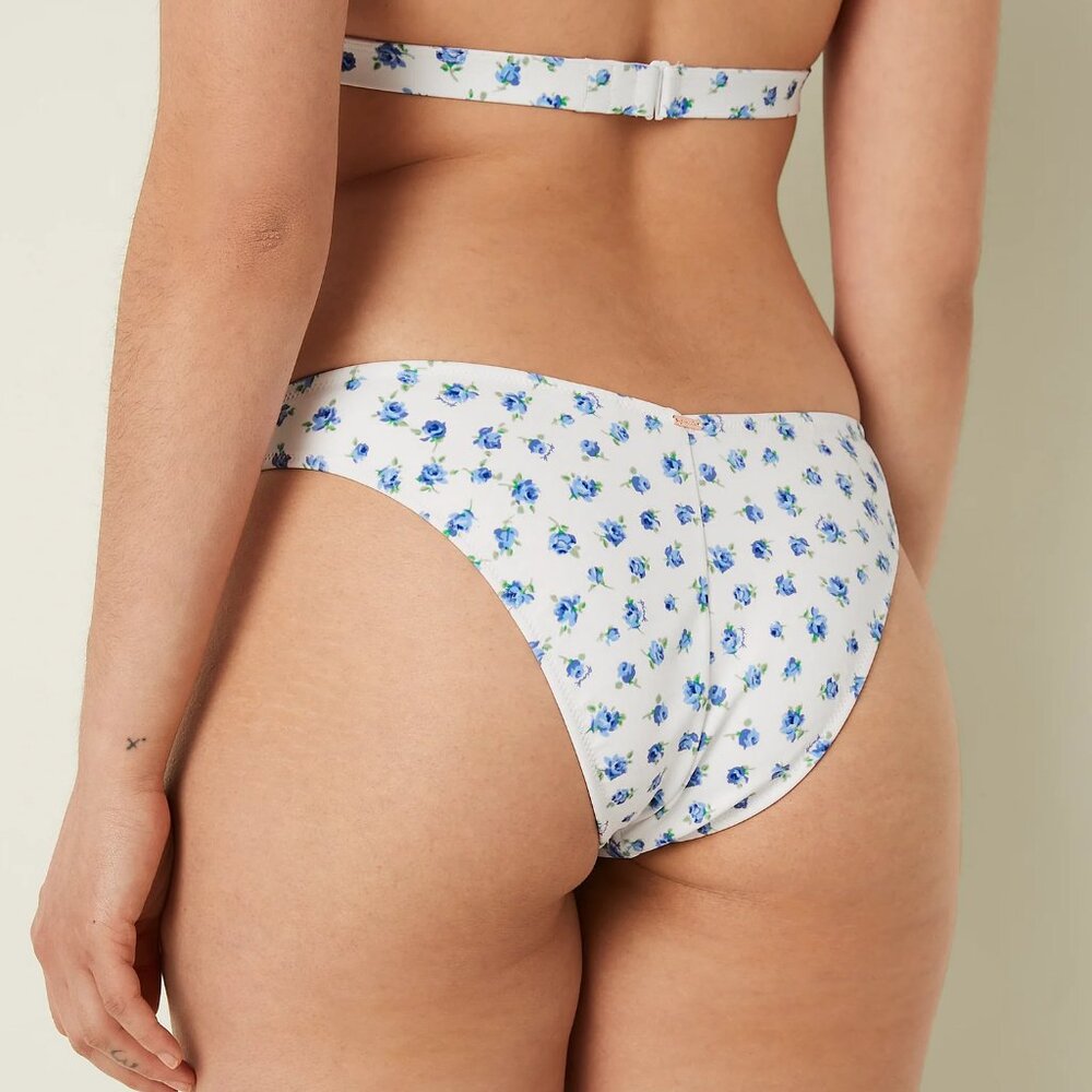 NWT PINK V-Front Itsy Bikini Bottom - Morning Sky Floral - Size Medium - Picture 3 of 3